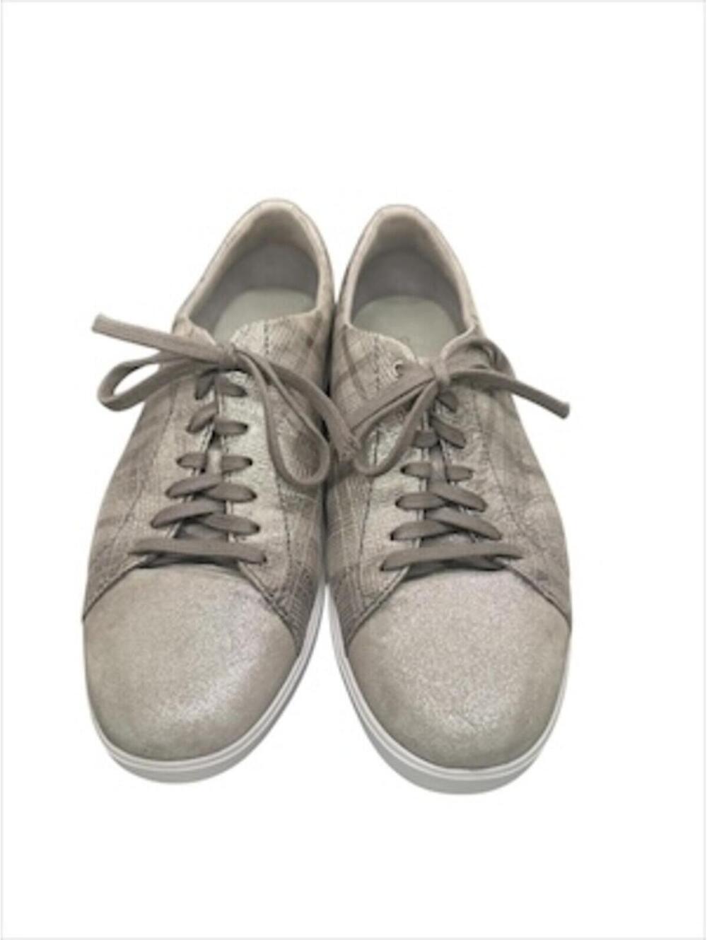 Cole Haan Silver Plaid Sneakers